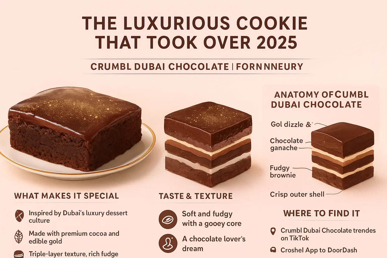 Crumbl Dubai Chocolate Brownie is Back in February 2026 3 Crumbl Dubai Chocolate Brownie