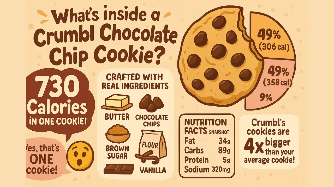 What's inside crumbl chocolate chip cookies