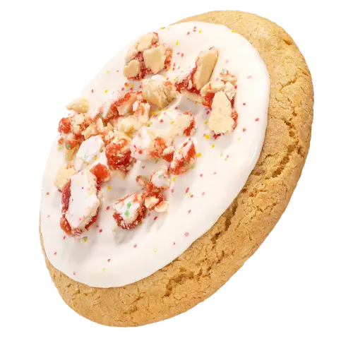 CRUMBL COOKIES MENU FOR THIS WEEK - March 08-14, 2026 5 Crumbl Frosted Strawberry Cookie