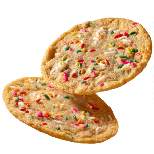 Crumbl Cake Batter Cookie Thins (Set of 2) Price & Calories 2026 1 Crumbl Cake Batter Cookie Thins