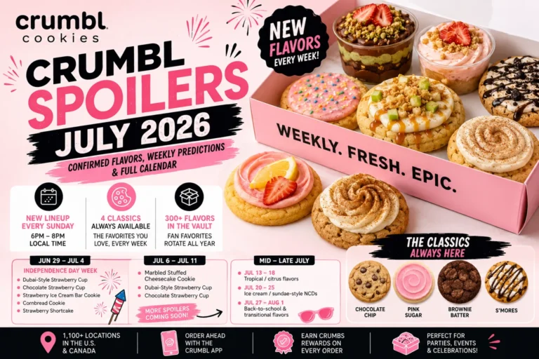 Crumbl Spoilers July 2026